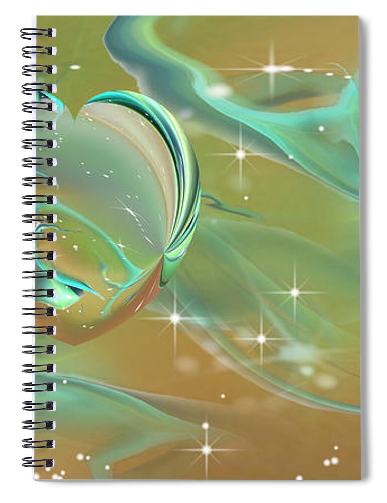 Phil Sadler Spiral Notebook featuring the digital art Newheart #1 by Phil Sadler