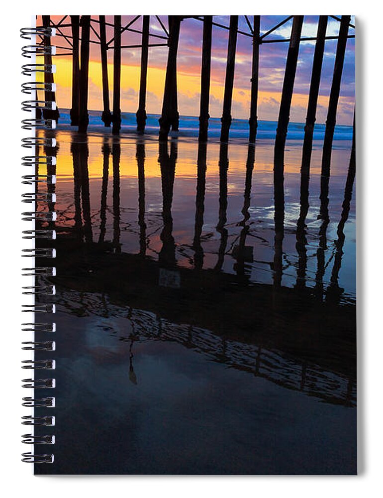 Pier Spiral Notebook featuring the photograph Oceanside Pier at Sunset #1 by Ben Graham