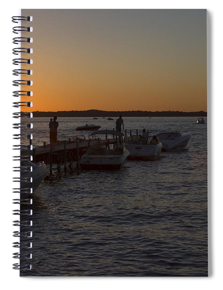 Beach Spiral Notebook featuring the photograph Okoboji Nights by Steven Krull