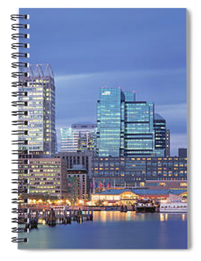 Photography Spiral Notebook featuring the photograph Panoramic View Of An Urban Skyline At #1 by Panoramic Images