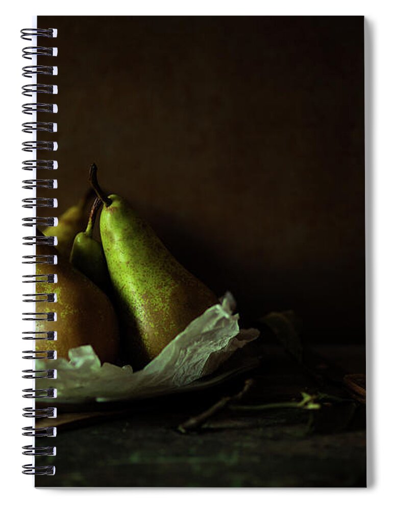 Healthy Eating Spiral Notebook featuring the photograph Pears #1 by Feryersan