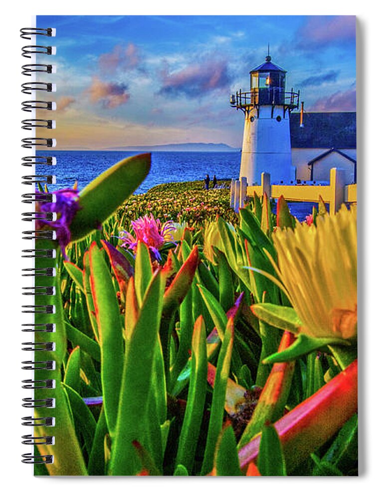 Photography Spiral Notebook featuring the photograph Point Montara Lighthouse At Coast #1 by Panoramic Images