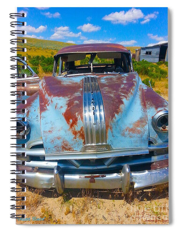 Pontiac Spiral Notebook featuring the photograph Pontiac Blues by Amanda Smith