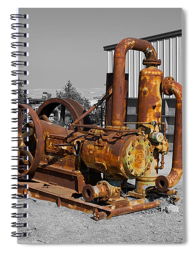 Garder Denver Pump Spiral Notebook featuring the photograph Retired Petroleum Pump #1 by Richard J Cassato