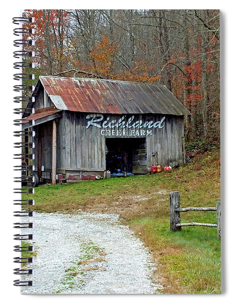 Duane Mccullough Spiral Notebook featuring the photograph Richland Creek Farm Barn #1 by Duane McCullough