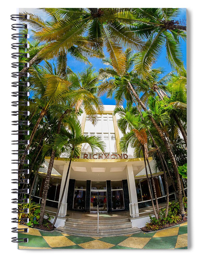 Architecture Spiral Notebook featuring the photograph Richmond Hotel #1 by Raul Rodriguez