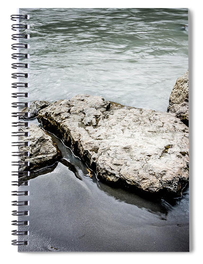 Alaska Spiral Notebook featuring the photograph Rocks in the River #1 by Andrew Matwijec