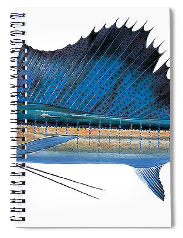 Sailfish Spiral Notebook featuring the painting Sailfish #2 by Carey Chen