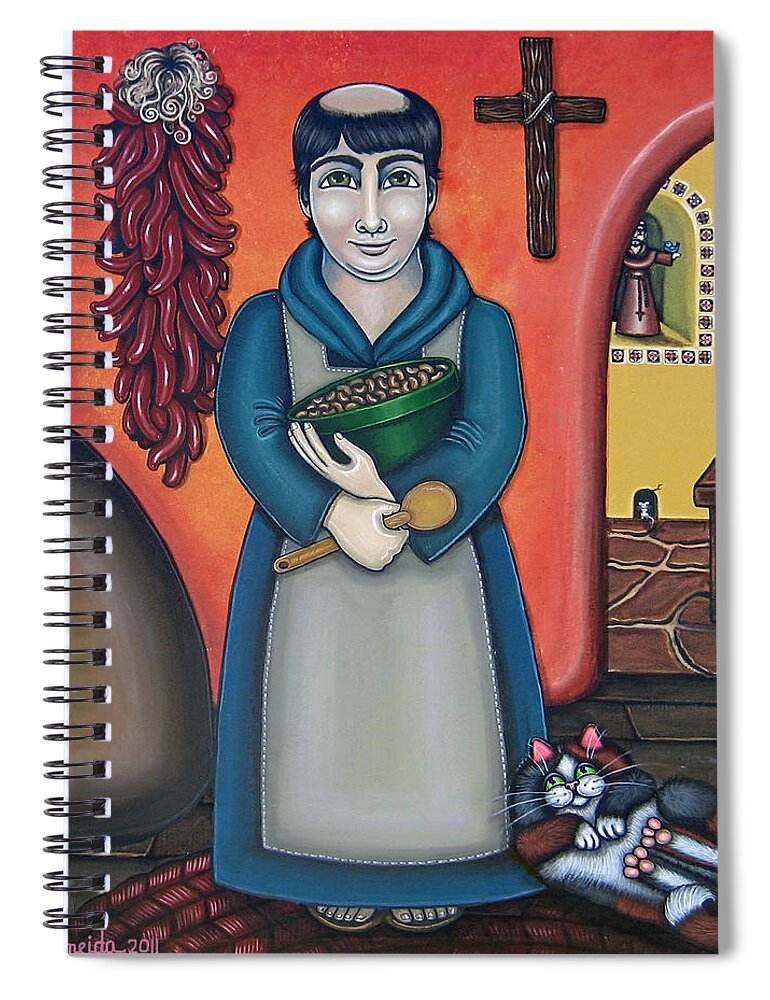 San Pascual Spiral Notebook featuring the painting San Pascuals Kitchen by Victoria De Almeida