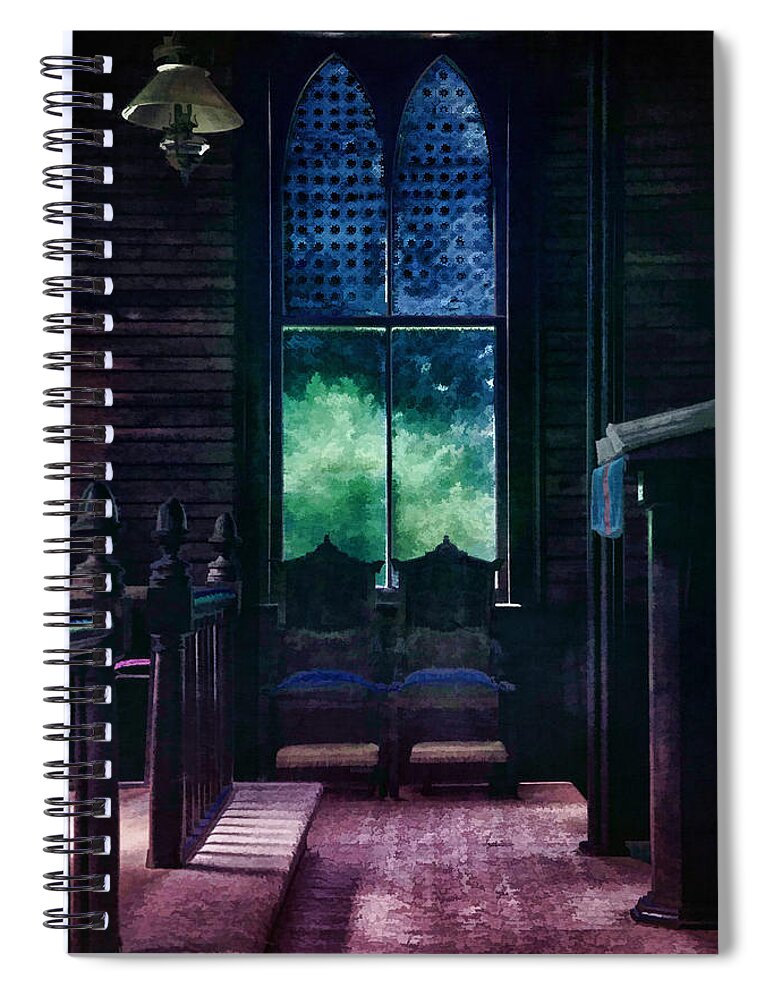 Church Spiral Notebook featuring the photograph Sanctuary #2 by Priscilla Burgers