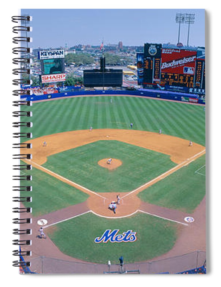 Photography Spiral Notebook featuring the photograph Shea Stadium, Ny Mets V. Sf Giants, New #1 by Panoramic Images