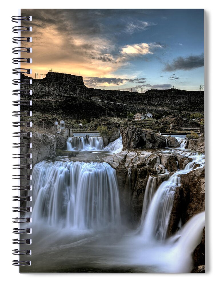 Fall Spiral Notebook featuring the photograph Shoshone Falls Twin Falls Idaho #1 by Mark Duffy