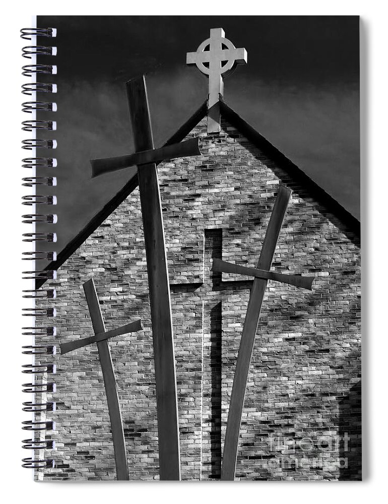 Church Spiral Notebook featuring the photograph Sign Of The Cross by Geoff Crego