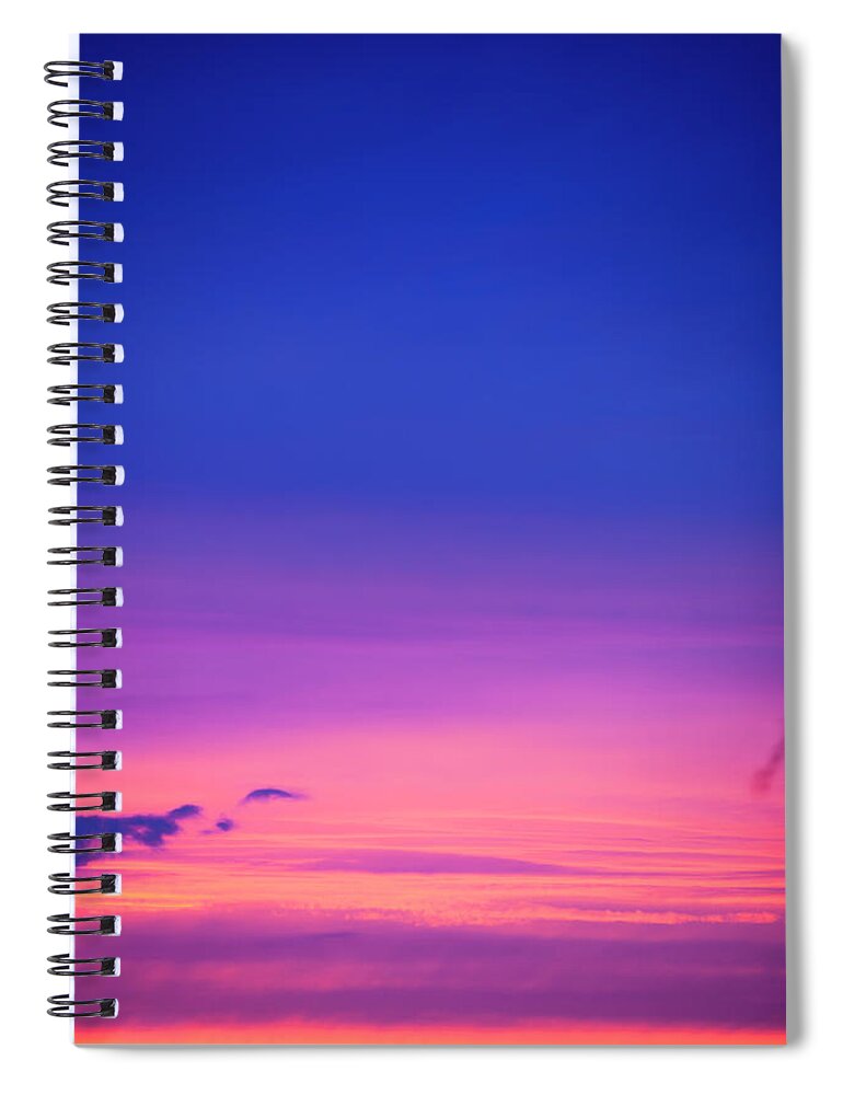 Scenics Spiral Notebook featuring the photograph Sky, Sunset #1 by Gosiek-b