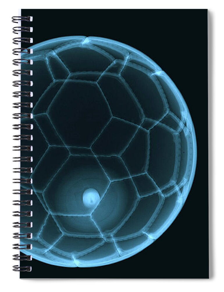 Ball Spiral Notebook featuring the photograph Soccer Ball X-ray by Eurelios