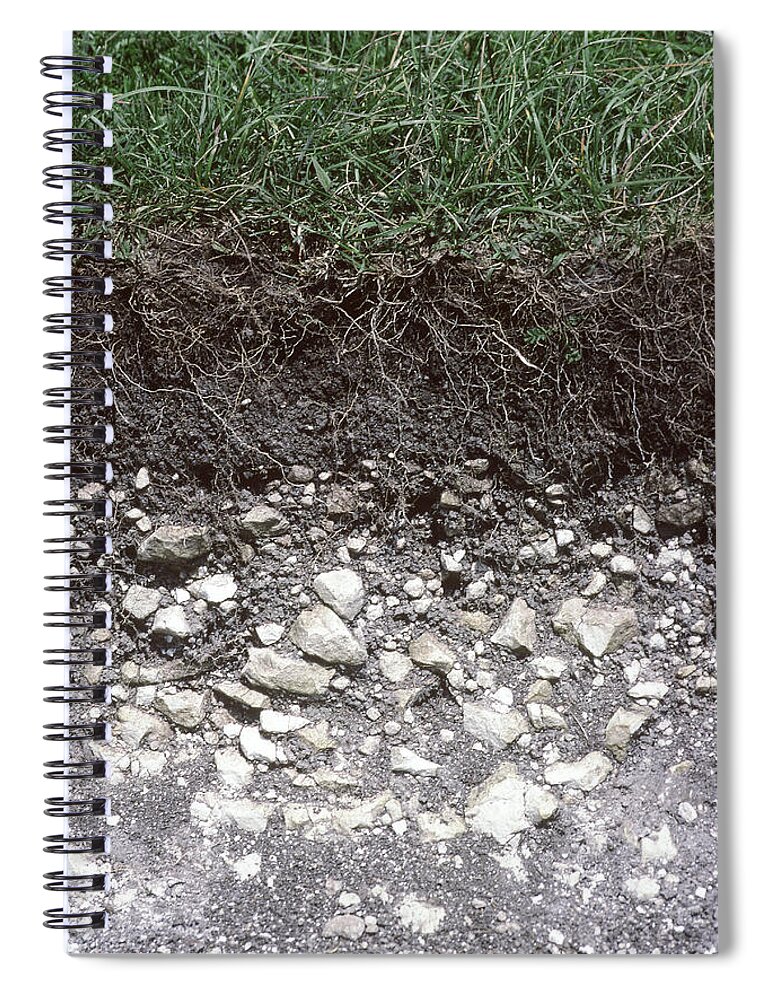 Chalk Spiral Notebook featuring the photograph Soil Profile #1 by A.b. Joyce