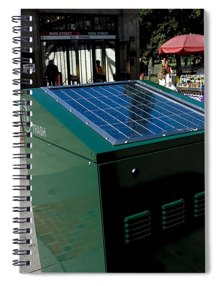 America Spiral Notebook featuring the photograph Solar Powered Trash #1 by Eunice Harris