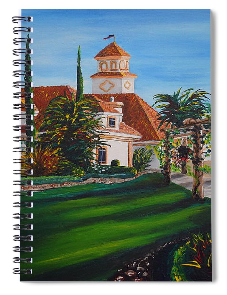 South Coast Winery Spiral Notebook featuring the painting South Coast Winery Temecula California by Eric Johansen