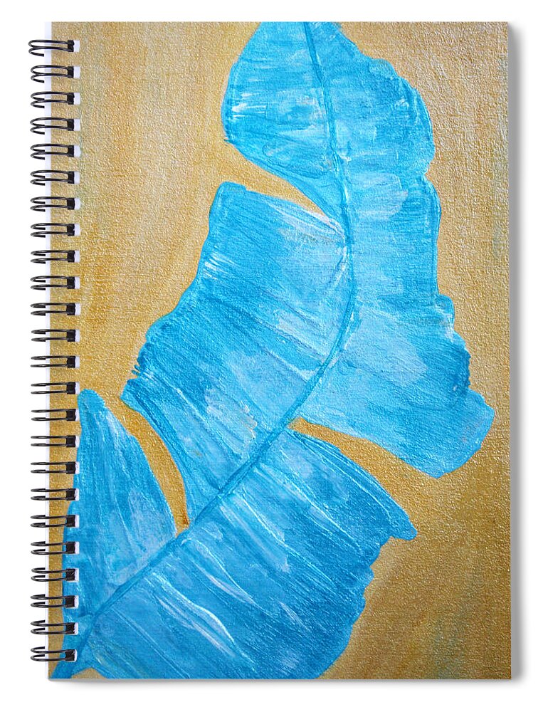 Blue Spiral Notebook featuring the painting Splash 2 #2 by Sonali Kukreja