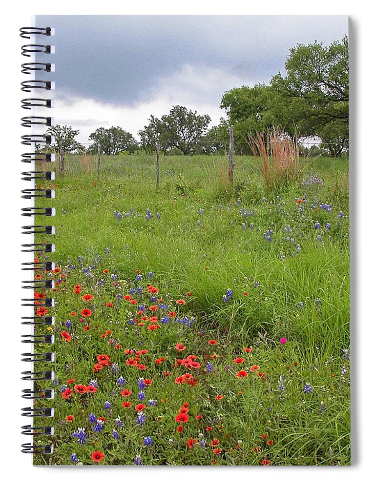 Wildflowers Spiral Notebook featuring the photograph Springtime in the Hill Country #1 by Lynn Bauer