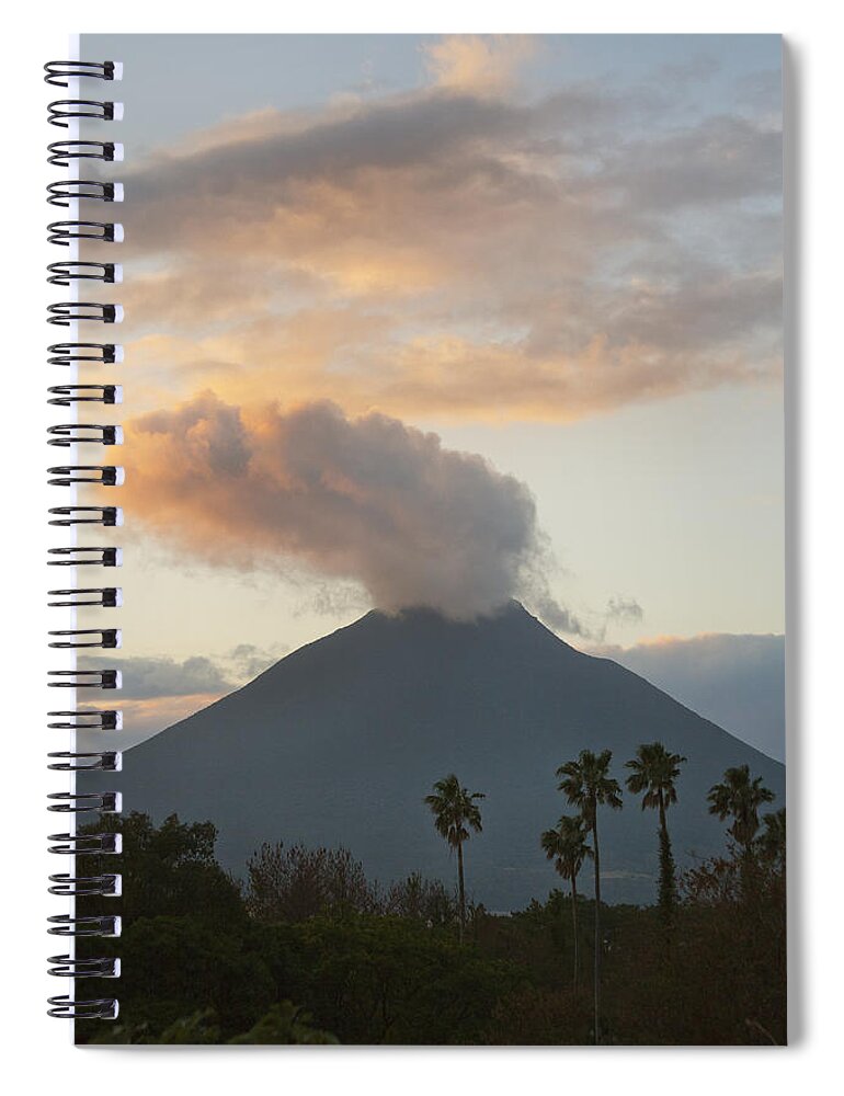 Kevin Schafer Spiral Notebook featuring the photograph Steaming Volcano At Sunset Mount #1 by Kevin Schafer