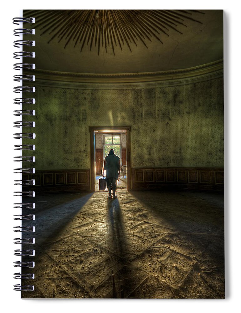 Old Spiral Notebook featuring the digital art Step into the light #1 by Nathan Wright