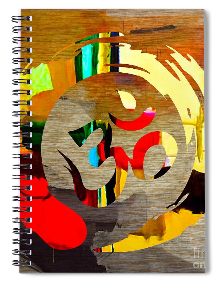 Namaste Paintings Spiral Notebook featuring the mixed media Stream of Inspiration #10 by Marvin Blaine