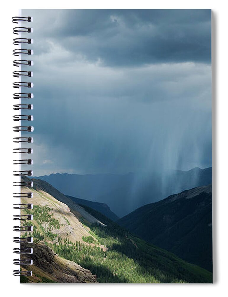 San Juan Mountains Spiral Notebook featuring the photograph Summer Thunderstorms From Ice Lakes #1 by Cody Duncan