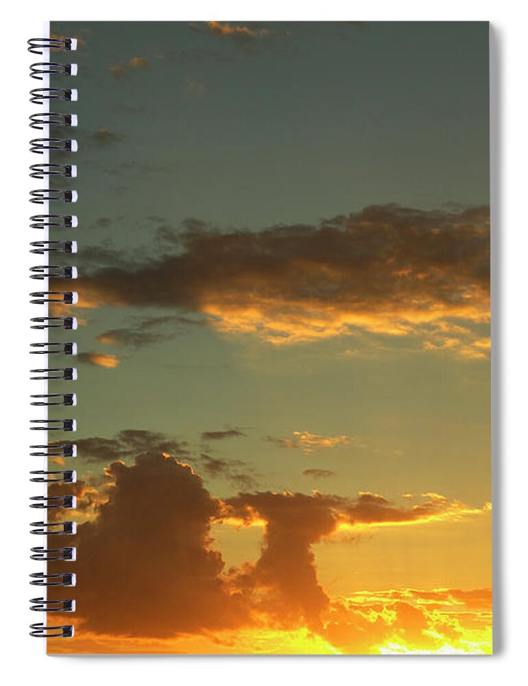 Scenics Spiral Notebook featuring the photograph Sunset In The Indian Ocean #1 by Owen Franken
