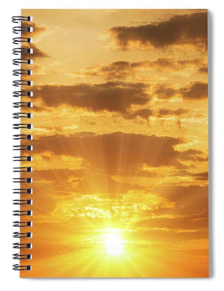 Scenics Spiral Notebook featuring the photograph Sunset Sunrise Cloudscapes #1 by Hh5800