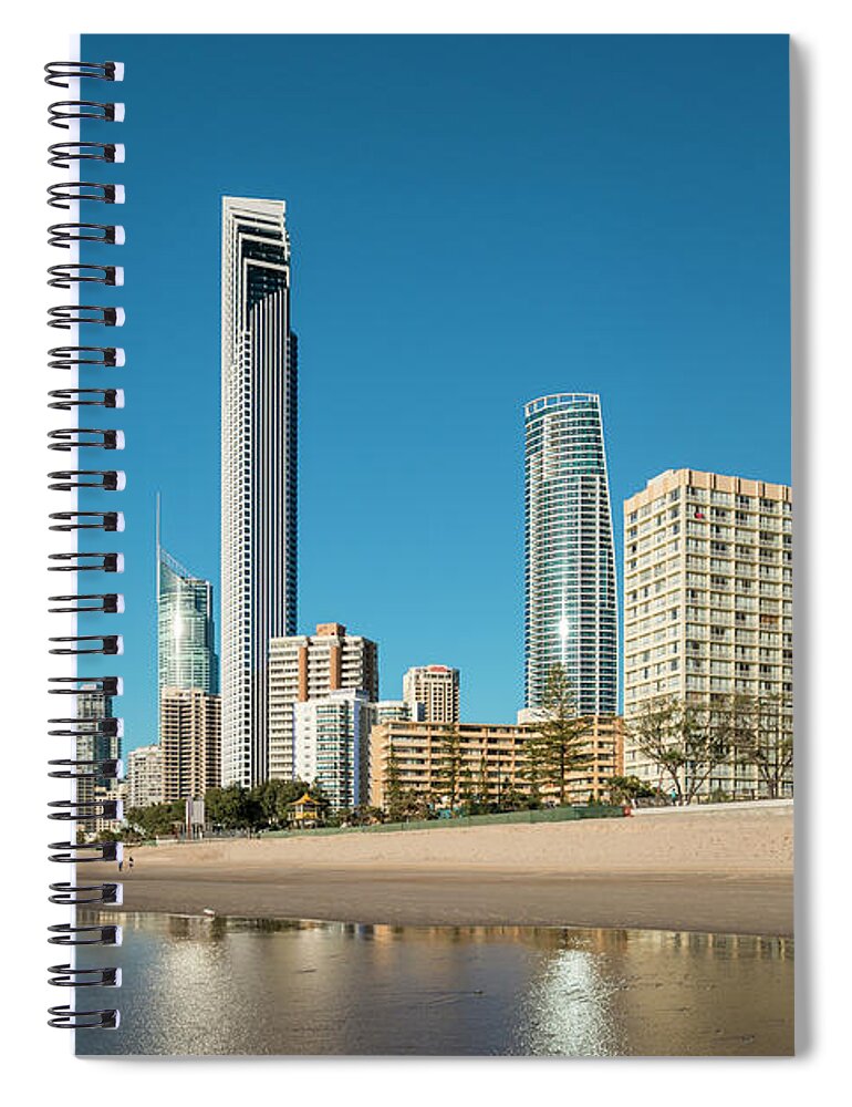 Dawn Spiral Notebook featuring the photograph Surfers Paradise From Surfers Paradise #1 by Stefan Mokrzecki