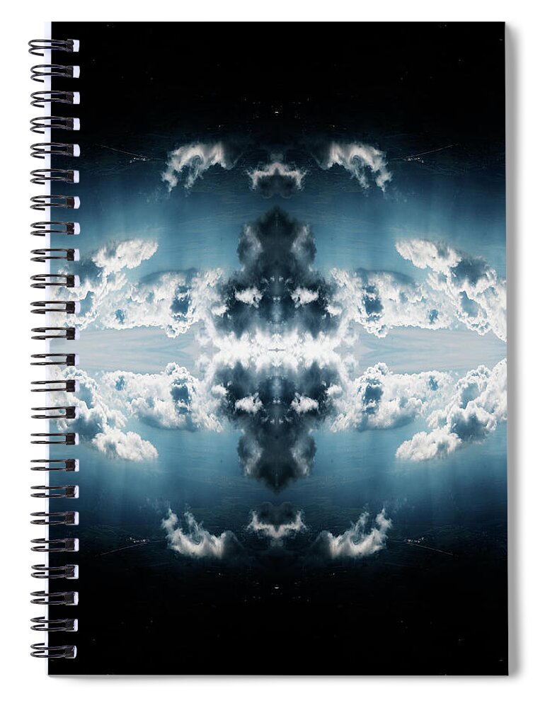 Berlin Spiral Notebook featuring the photograph Surreal Rorschach Collage Of Dramatic #1 by Silvia Otte