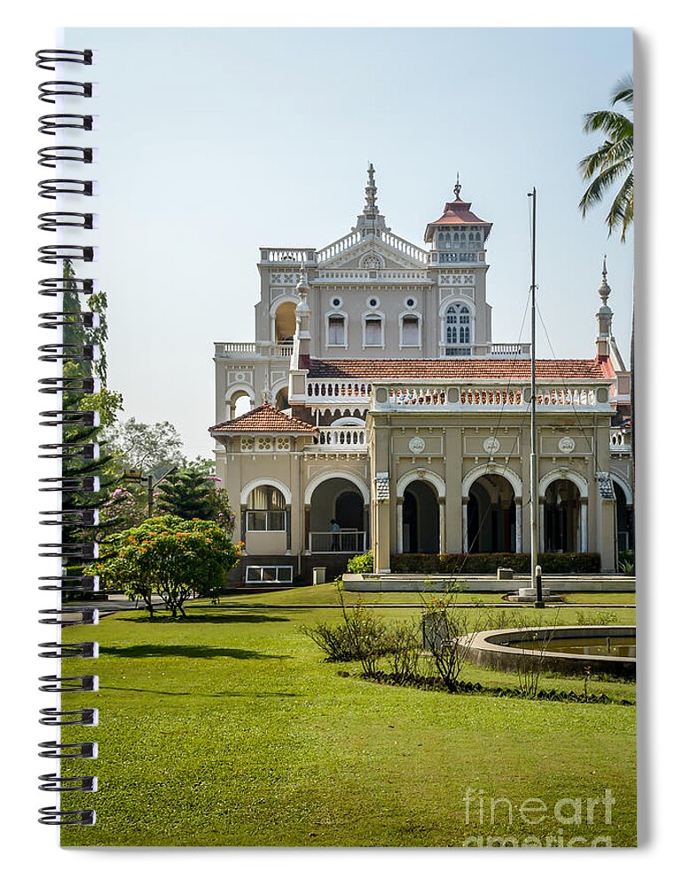 Palace Spiral Notebook featuring the photograph The Aga khan palace #1 by Kiran Joshi