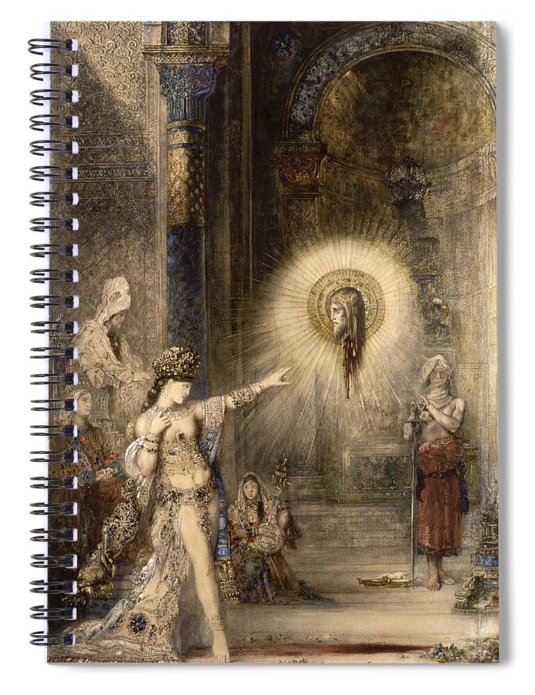 Gustave Moreau Spiral Notebook featuring the painting The Apparition by Gustave Moreau