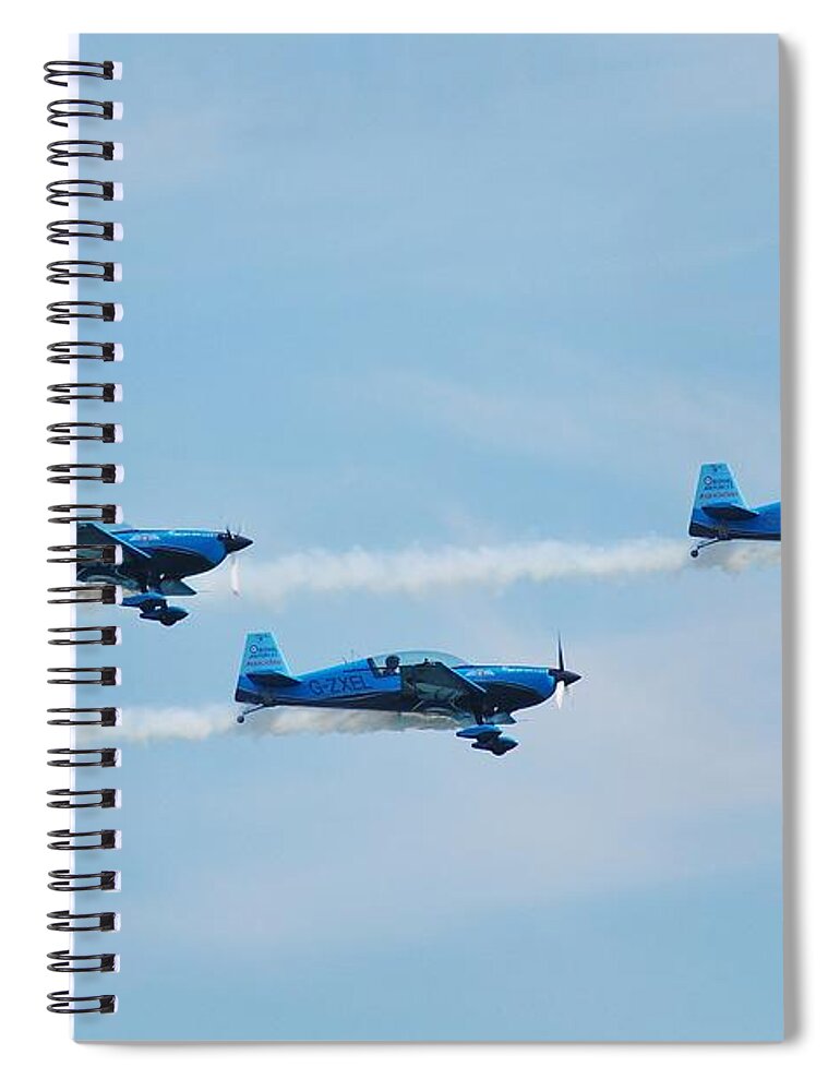Blades Spiral Notebook featuring the photograph The Blades aerobatic team #1 by David Fowler