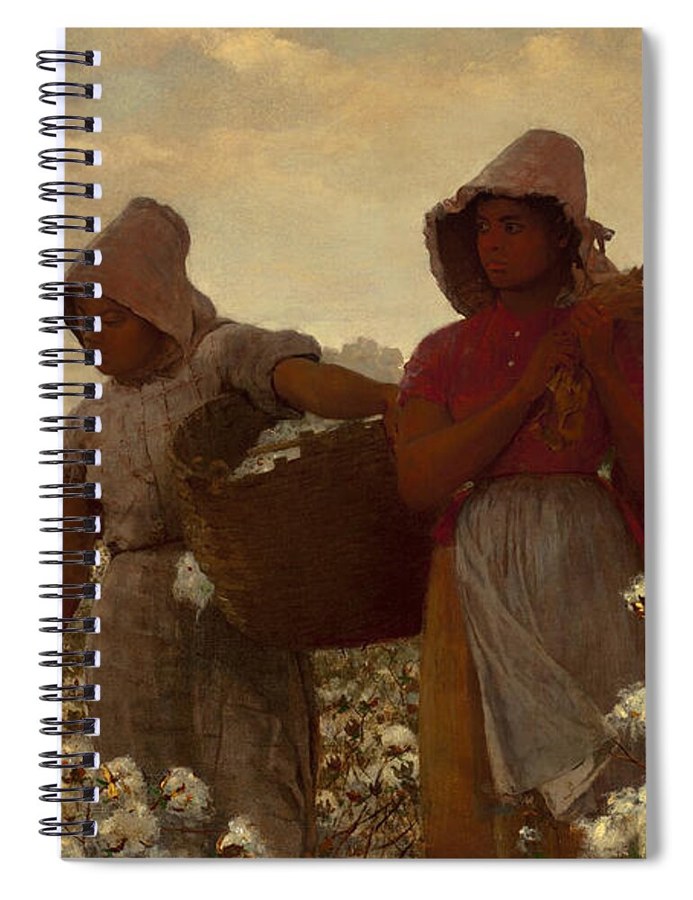 Winslow Homer Spiral Notebook featuring the painting The Cotton Pickers #4 by Winslow Homer