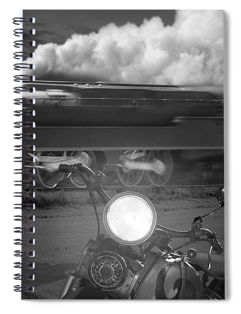 Transportation Spiral Notebook featuring the photograph The Wait by Mike McGlothlen