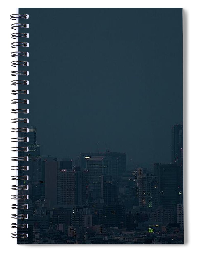 Tokyo Tower Spiral Notebook featuring the photograph Tokyo Tower And Tokyo Skytree #1 by Masakazu Ejiri