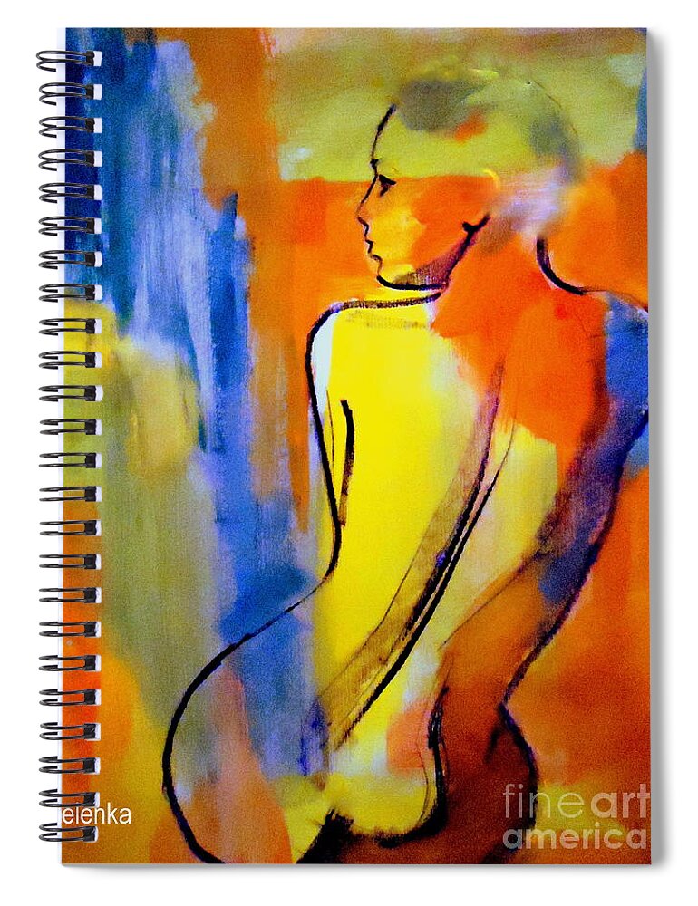 Nude Figures Spiral Notebook featuring the painting Tranquility by Helena Wierzbicki