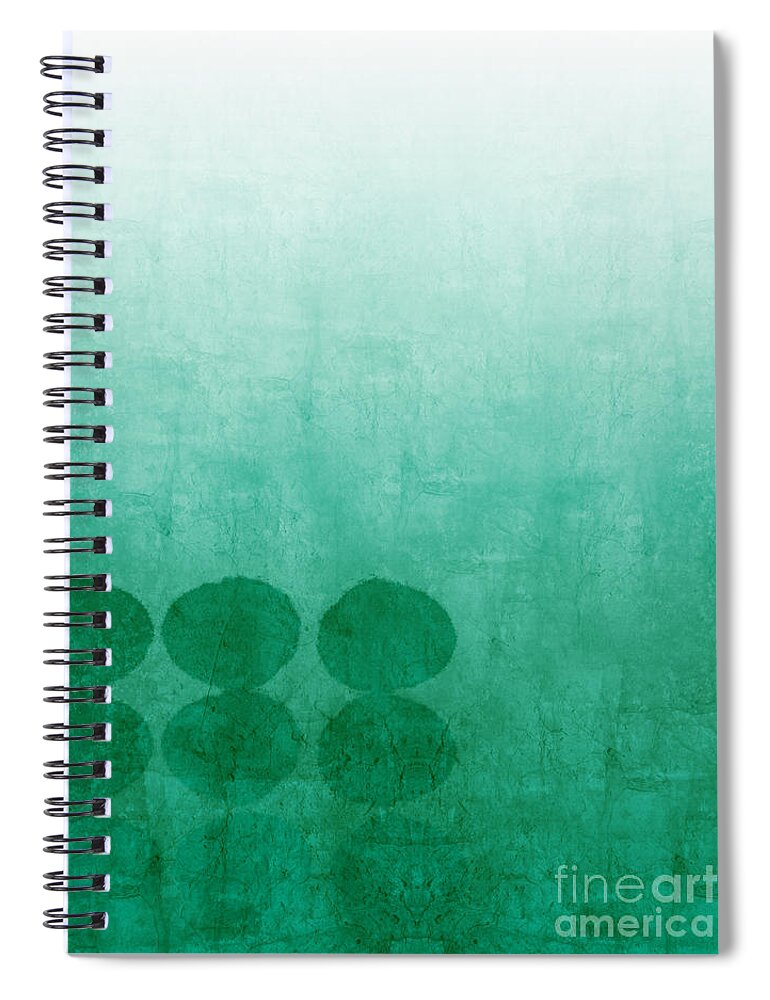 Abstract Spiral Notebook featuring the painting Tranquility #1 by Linda Woods