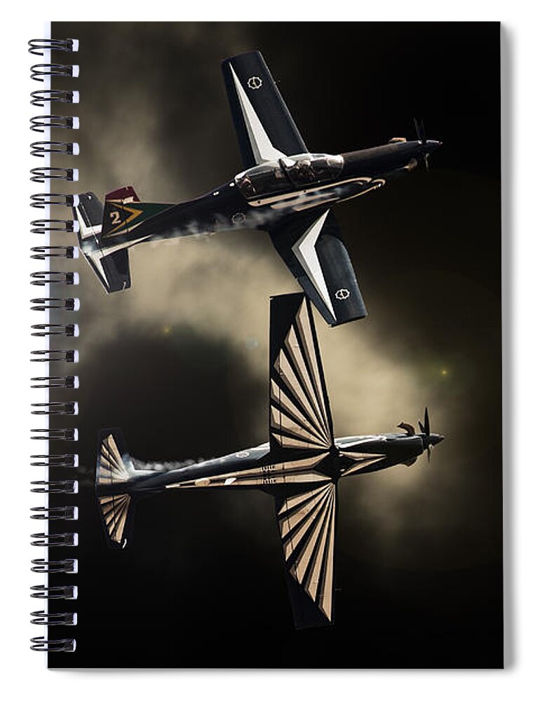 Silver Falcons Spiral Notebook featuring the photograph Twins #1 by Paul Job
