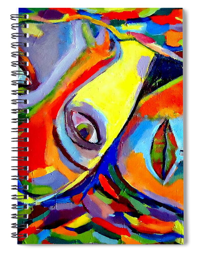 Affordable Original Paintings Spiral Notebook featuring the painting Two energies by Helena Wierzbicki