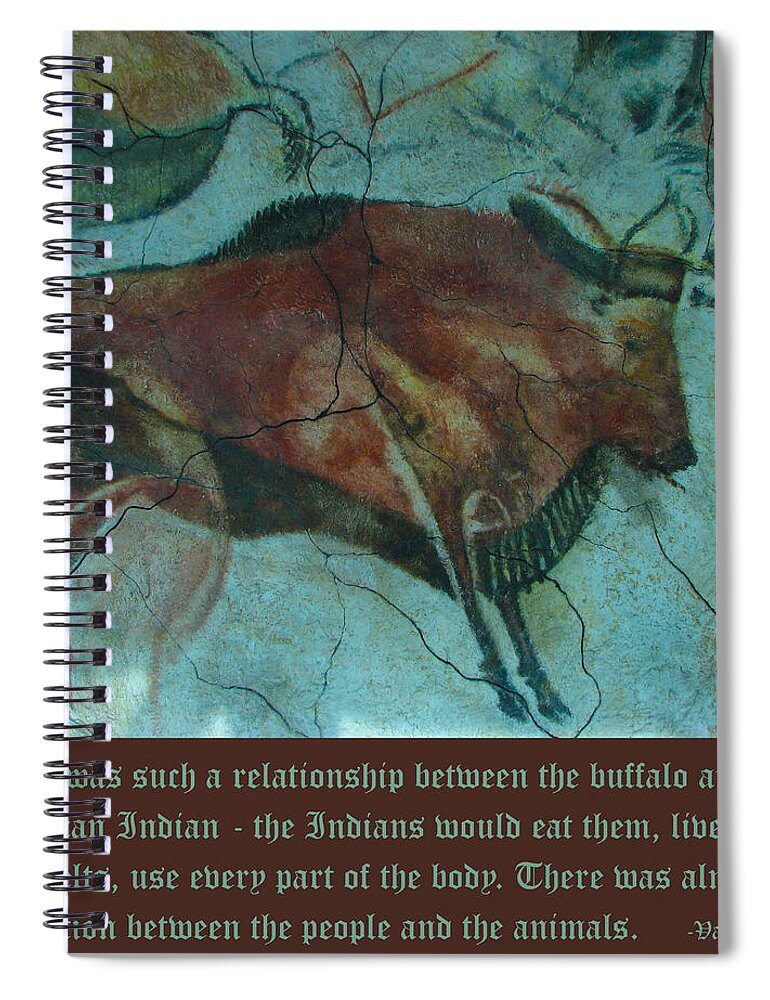 Val Kilmer On The Bison Spiral Notebook featuring the digital art Val Kilmer On The Bison by Unknown