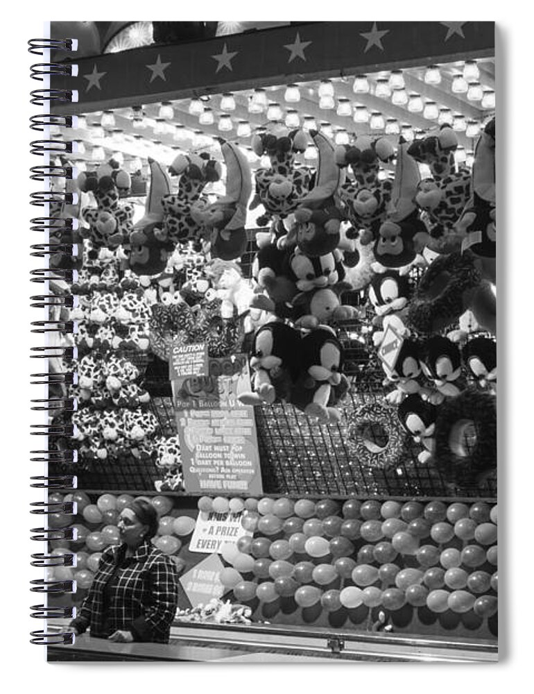 Evergreen State Fair Spiral Notebook featuring the photograph Waiting for Customers #1 by Jim Corwin