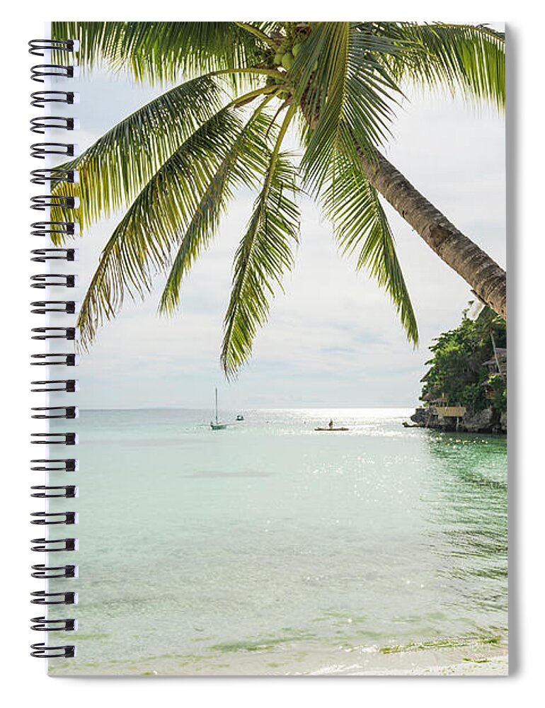 Tranquility Spiral Notebook featuring the photograph White Beach, Boracay, Philippines #1 by John Harper