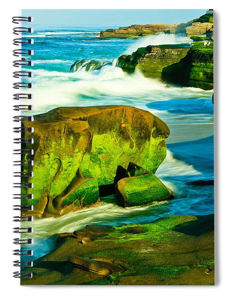 Seascape Spiral Notebook featuring the photograph Windansea Beach #2 by Ben Graham