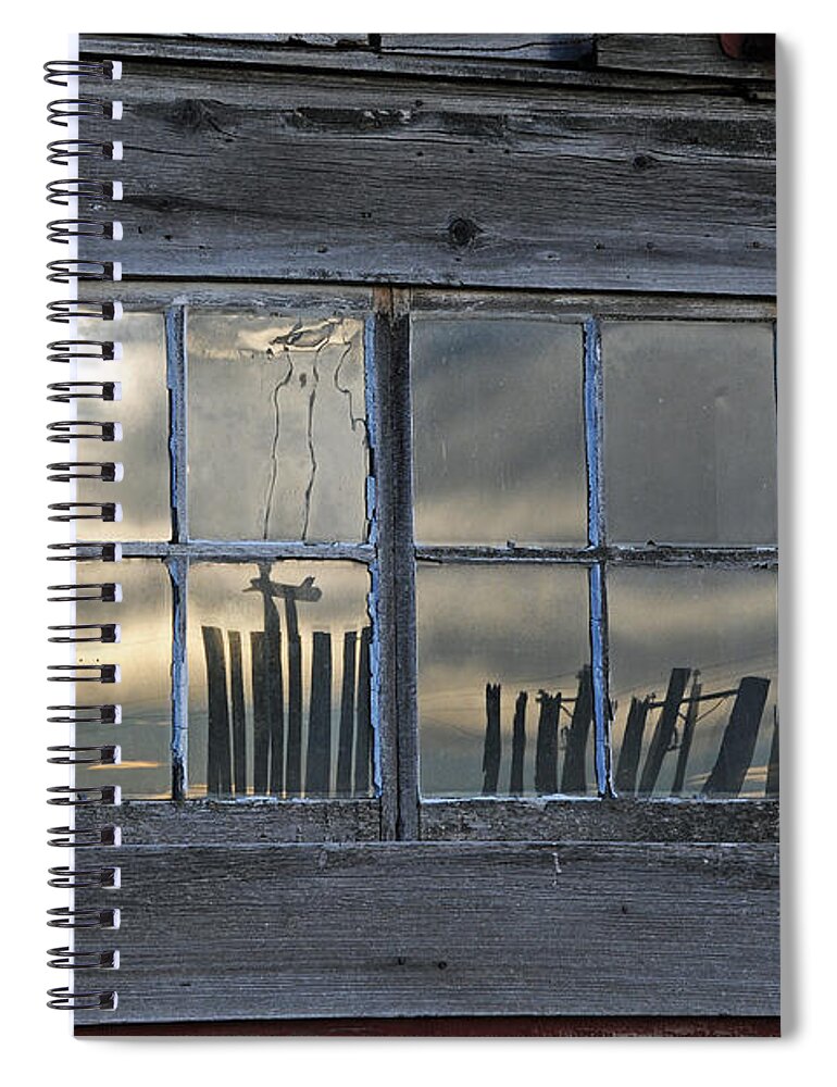 Old Spiral Notebook featuring the photograph Window Reflections #1 by Vivian Christopher