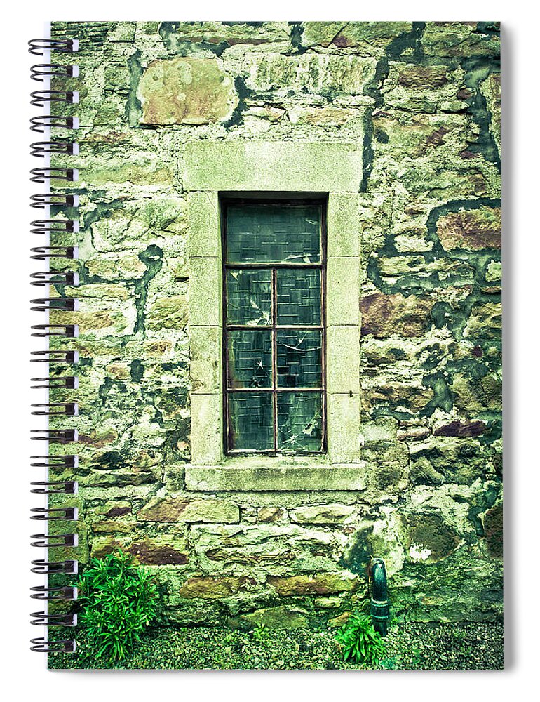 Abandoned Spiral Notebook featuring the photograph Window #1 by Tom Gowanlock