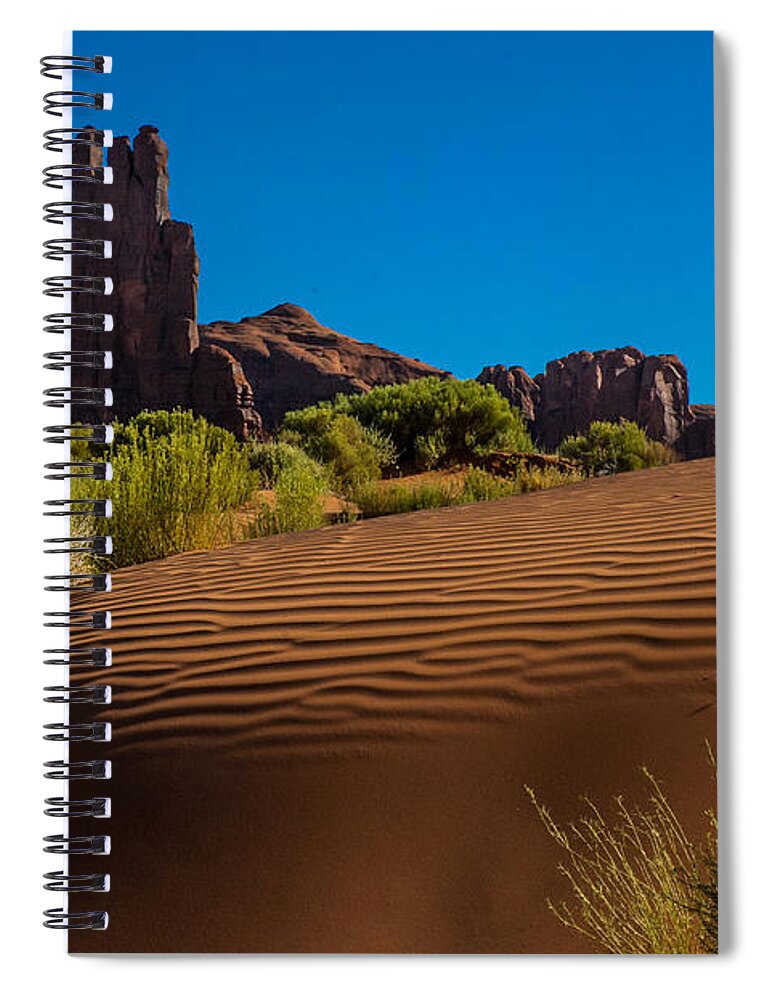Yei Bi Chei Spiral Notebook featuring the photograph Yei bi Chei and Totem Pole #2 by George Buxbaum
