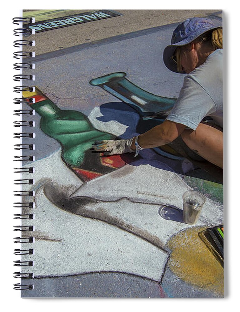 Florida Spiral Notebook featuring the photograph Lake Worth Street Painting Festival #10 by Debra and Dave Vanderlaan